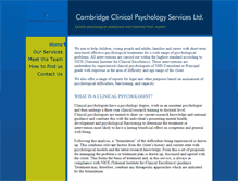 Tablet Screenshot of cambridgeclinicalpsychologyservices.co.uk